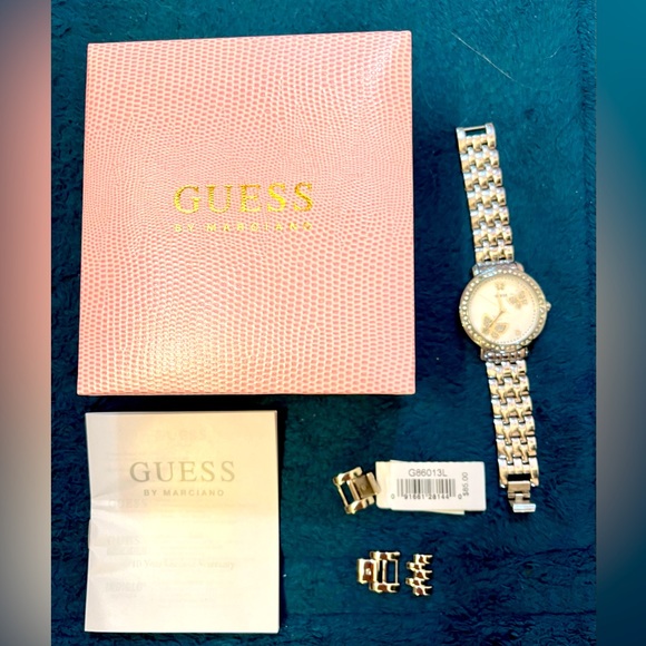 GUESS Women’s Crystal Butterfly Watch, G86013L - Picture 3 of 12